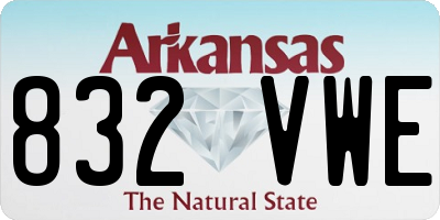AR license plate 832VWE