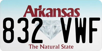 AR license plate 832VWF