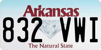 AR license plate 832VWI