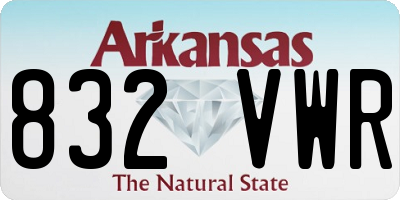 AR license plate 832VWR