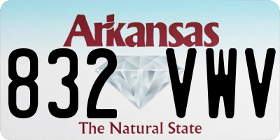 AR license plate 832VWV