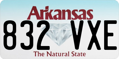 AR license plate 832VXE