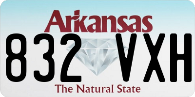 AR license plate 832VXH