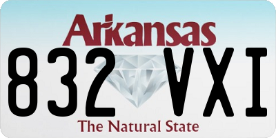 AR license plate 832VXI