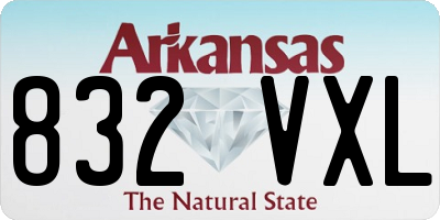 AR license plate 832VXL