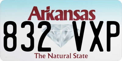 AR license plate 832VXP