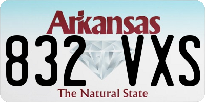 AR license plate 832VXS