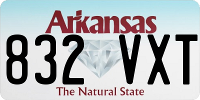 AR license plate 832VXT