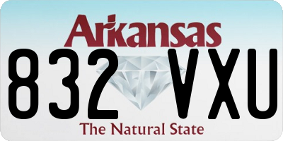 AR license plate 832VXU