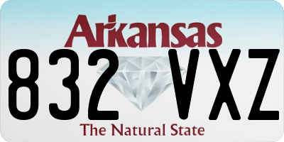 AR license plate 832VXZ