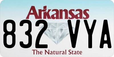 AR license plate 832VYA