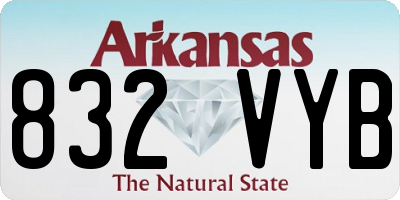 AR license plate 832VYB