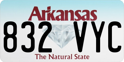 AR license plate 832VYC