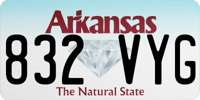 AR license plate 832VYG