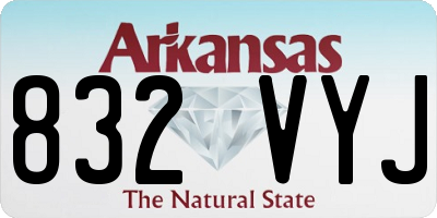 AR license plate 832VYJ