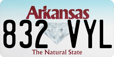 AR license plate 832VYL