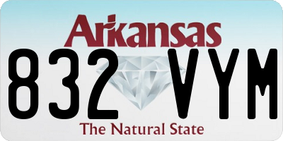 AR license plate 832VYM