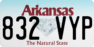 AR license plate 832VYP