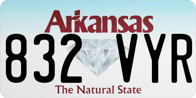 AR license plate 832VYR