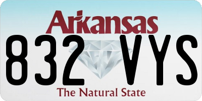 AR license plate 832VYS