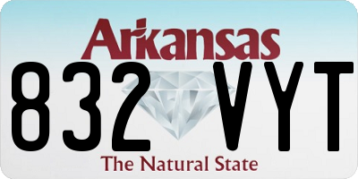 AR license plate 832VYT