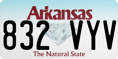 AR license plate 832VYV