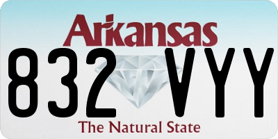 AR license plate 832VYY