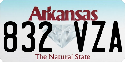 AR license plate 832VZA