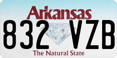 AR license plate 832VZB