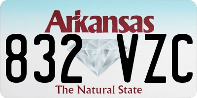 AR license plate 832VZC