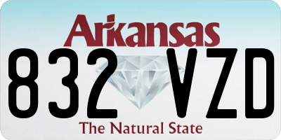 AR license plate 832VZD