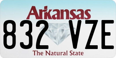 AR license plate 832VZE