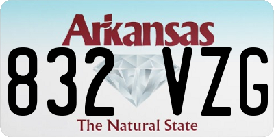AR license plate 832VZG