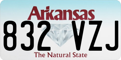 AR license plate 832VZJ