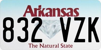 AR license plate 832VZK