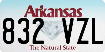 AR license plate 832VZL