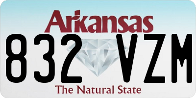 AR license plate 832VZM