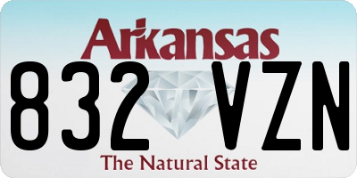 AR license plate 832VZN
