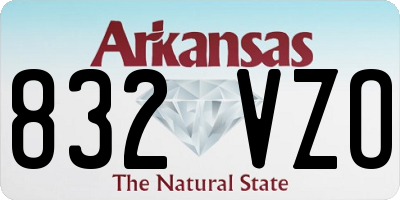 AR license plate 832VZO