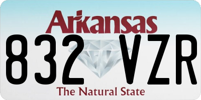 AR license plate 832VZR