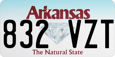 AR license plate 832VZT