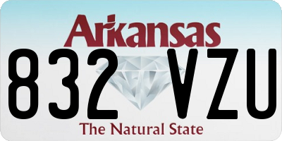AR license plate 832VZU