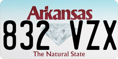AR license plate 832VZX