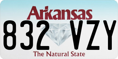 AR license plate 832VZY