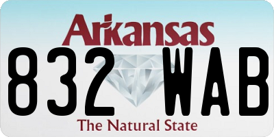 AR license plate 832WAB