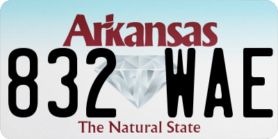 AR license plate 832WAE