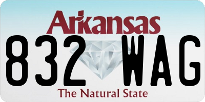 AR license plate 832WAG