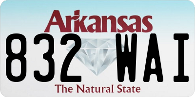 AR license plate 832WAI
