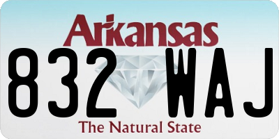 AR license plate 832WAJ