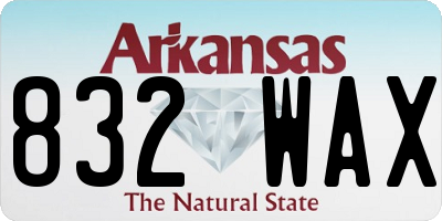 AR license plate 832WAX